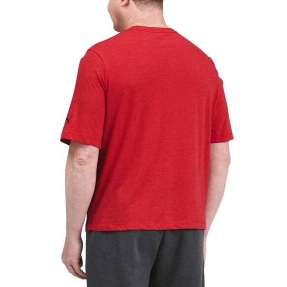 PUMA Essentials Heather Logo Crew Neck Short Sleeve T-Shirt Mens Red Casual 4XL - Picture 9 of 9